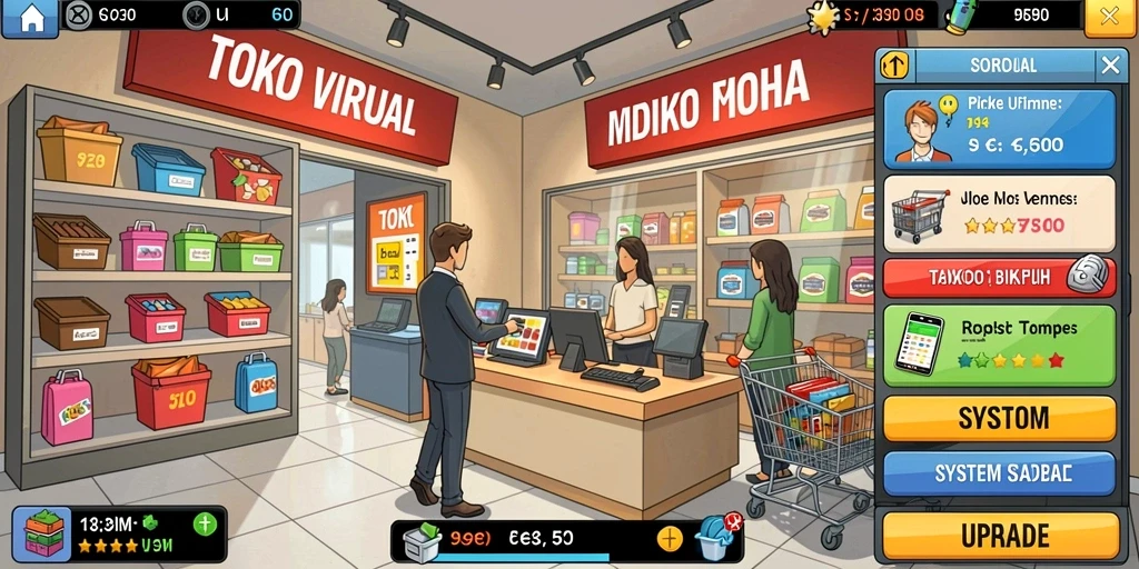 Screenshot menunjukkan antarmuka pengguna yang menarik.
