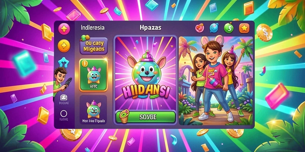 Tampilan menu utama yang menarik dan interaktif.